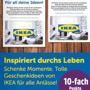 Netto: 10-fach Deutschland Card Punkte auf Ikea Gutscheine