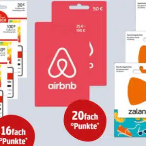 Rewe: 16-fach Payback Punkte auf Wunschgutschein, 20-fach auf Airbnb & Zalando