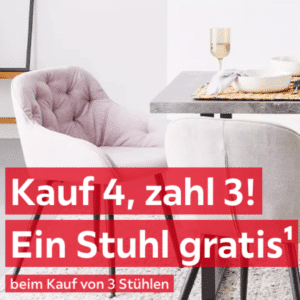 XXXLutz: Kauf 4, zahl 3 Stühle