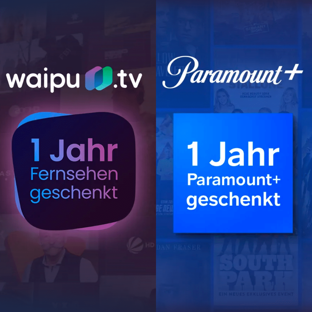 💥 waipu.tv 4K mit Perfect Plus Jahrespaket inkl. Paramount+ für nur 59,99€
