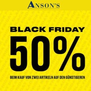 Anson's: 50% beim Kauf von 2 Artikeln 👉 auf den günstigeren Artikel