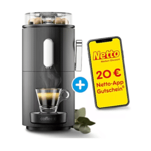 Eff. GRATIS! 🔥 CoffeeB-Kaffeemaschine für 20€ + 20€ Netto App-Gutschein (statt 50€)