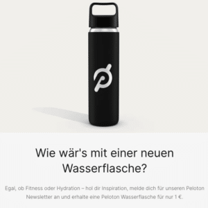 Peleton Glas-Trinkflasche (437ml) für 1€