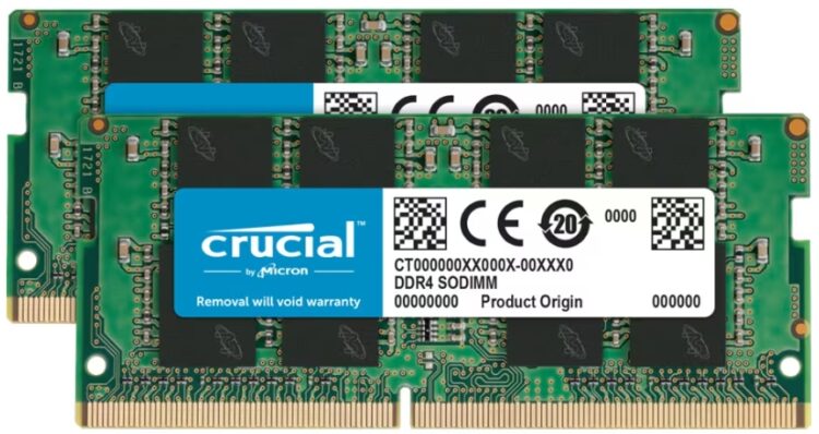 Crucial 16GB Kit (2x8GB) DDR4-3200 CL22 SO-DIMM