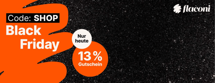 Flaconi: 13% Black Friday Gutschein, auch auf bereits reduzierte Artikel – nur heute