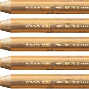 STABILO  Stifte woody 3 in 1 - 5er Pack - gold für 4,22€ (statt 9,50€)