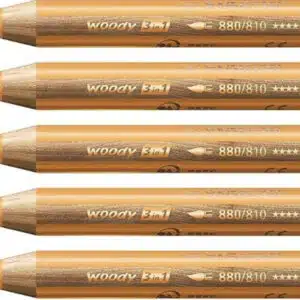 STABILO  Stifte woody 3 in 1 - 5er Pack - gold für 4,22€ (statt 9,50€)