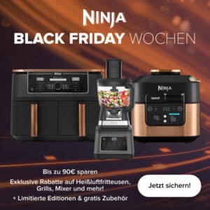 Ninja: bis zu 90€ sparen auf Heißluftfritteusen, Grills, Mixer & mehr