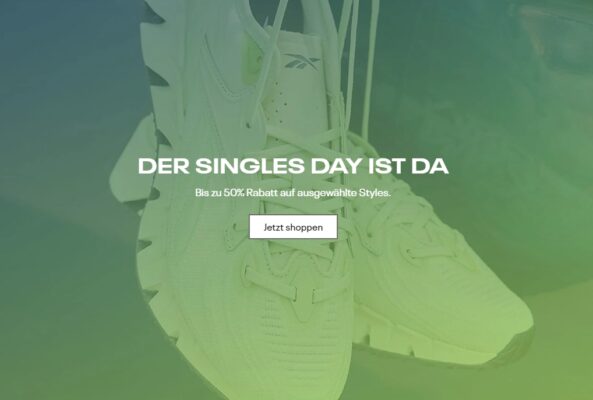 Reebok: Bis zu 50% Singles Day Rabatt auf ausgewählte Styles + 10% Extra-Gutschein