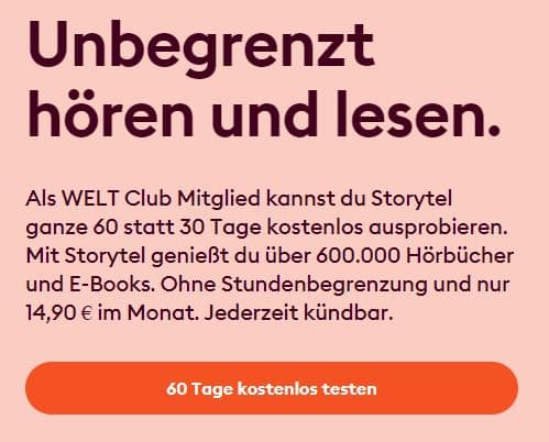Storytel gratis testen