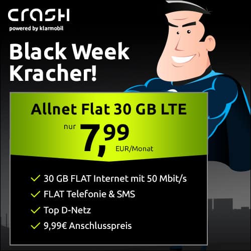 Thumbnail KRASS! 💥 30GB LTE Vodafone Allnet für mtl. 7,99€ + 9,99€ Anschlusspreis (Crash Allnet Flat)