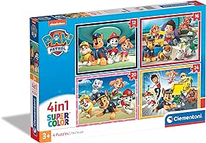 Clementoni 21513 Supercolor 4 In 1-Paw Patrol-Puzzle 12,16,20,24 Teile Ab 3 Jahren, Buntes Kinderpuzzle Mit Besonderer Leuchtkraft &amp; Farbintensität, Geschicklichkeitsspiel Für Kinder um 5,99 EUR (statt 8,41 EUR)