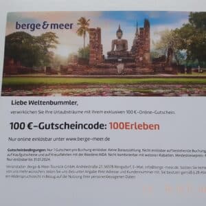 Reisegutschein 100 Euro bei Berge &amp; Meer