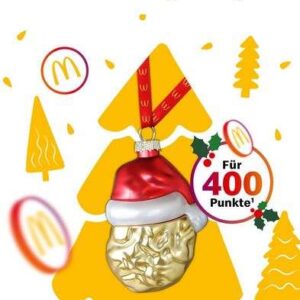 Limitierte Mc. Donald&#039;s Weihnachtskugel geschenkt für App Nutzer