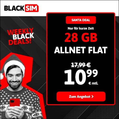 Thumbnail mtl. kündbare LTE/5G Allnets 💥 5GB für 4,99€ | 18GB für 8,99€ | 28GB für 10,99€ | 40GB für 15,99€ (Blacksim im 1&amp;1-Netz)