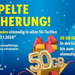 Lidl Connect: 50 Gigabyte Datenvolumen gratis für Bestandskunden