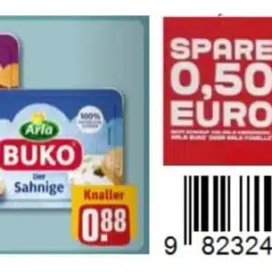 Arla Buko für umgerechnet 38 ct- ab Montag bei Rewe-