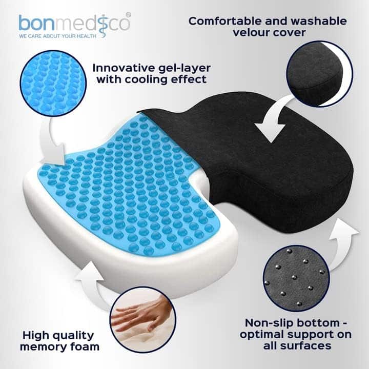 bonmedico ergonomisches Sitzkissen für Auto & Bürostuhl zum Preis von 16,49  € statt 29,99 €