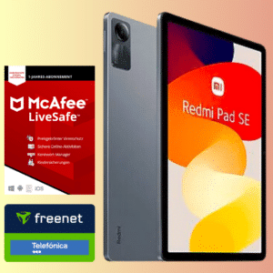 Xiaomi Redmi Pad SE (128GB) für 1€ + McAfee LiveSafe Attach 1-Jahres-Abonnement + 6GB LTE Allnet für 9,99€/Monat (Telefonica green LTE)