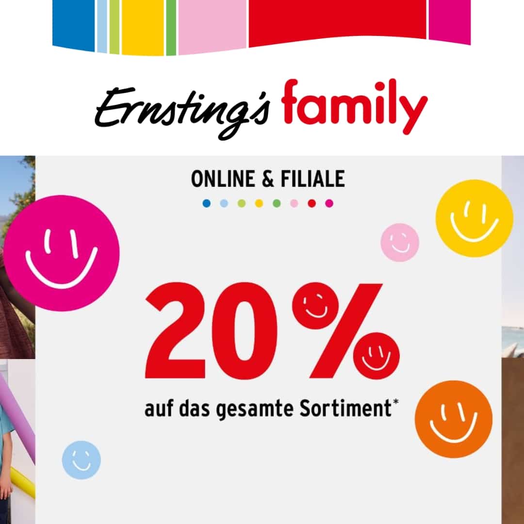 ❤️ Ernsting's Family: 20% auf alles