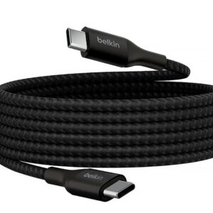 Belkin BoostCharge USB-C-auf-USB-C-Schnellladekabel mit 240 W (2m Kabellänge / USB-IF-zertifiziert / Schwarz) für 13,50€ statt ab 21,47€