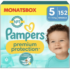 Pampers Premium Protection Windeln/ Pants in der Monatsbox in allen Größen z.B: 5er Windel für 24 Cent