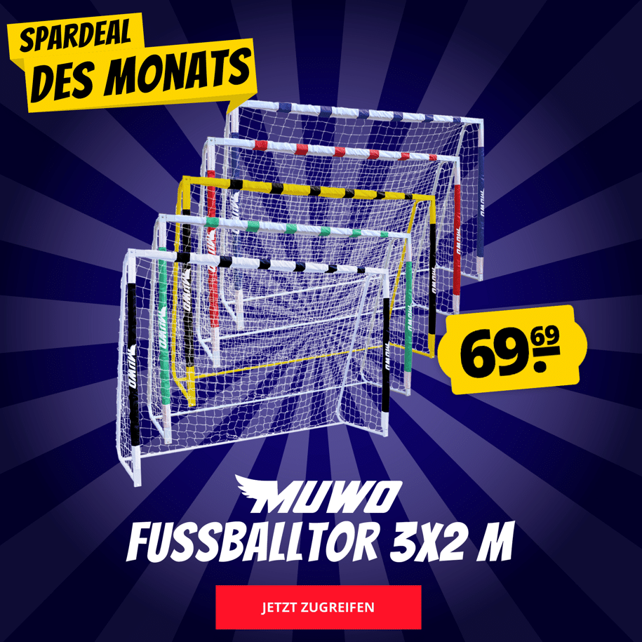 Thumbnail MUWO Fußballtor aus Stahl (3 x 2 m) in 5 Farben für 69,99€