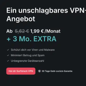 Thumbnail 🔥 2 Jahre lang Internetsicherheit mit Surfshark VPN ab nur 1,99€/mtl. + 3 Monate GRATIS
