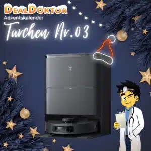 🎁 DealDoktor Adventskalender - Türchen 3: ECOVACS DEEBOT T30S PRO Saugroboter mit Wischfunktion gewinnen