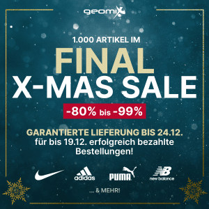 Geomix: Mega X-Mas Sale mit 80% bis 99% Rabatt auf 1.000 Artikel + gratis Versand ab 25€ MBW