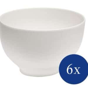vivo by Villeroy und Boch Group  Weiß Basic  Schalen-Set, 6 tlg., 750 ml, Premium Porzellan für 34,23€ (statt 51,65)