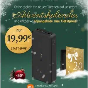 Xiaomi Redmi 20000mAh 18W Fast Charge Power Bank für 19,99€ (statt 31€)