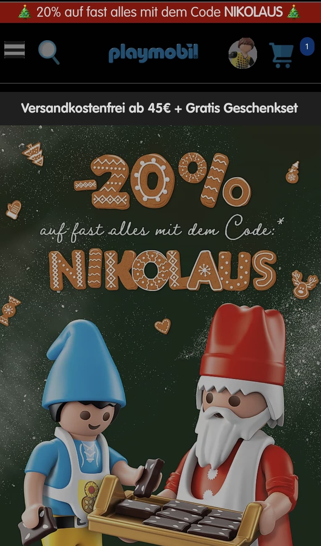 20% Nikolaus Rabatt bei Playmobil