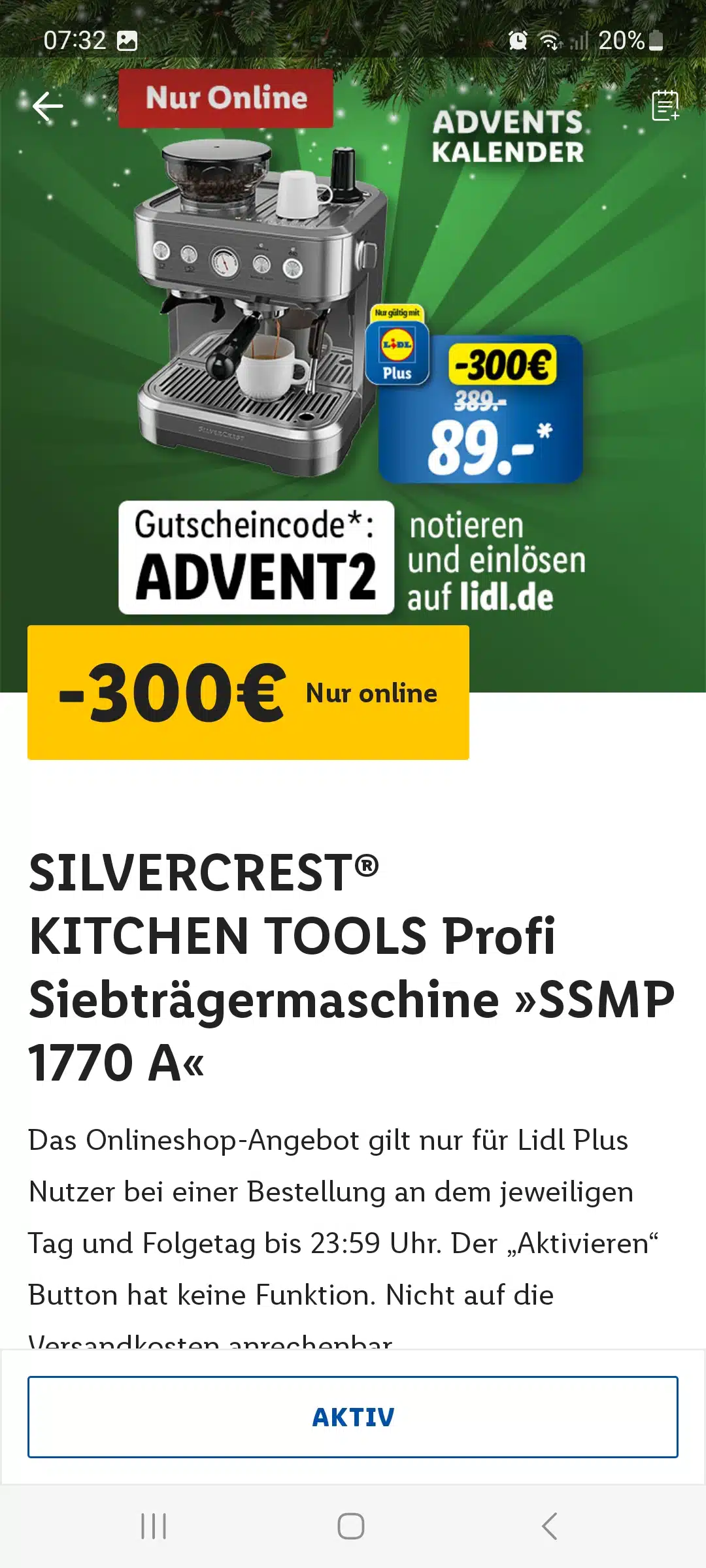 Lidl plus Adventskalender 10.12.