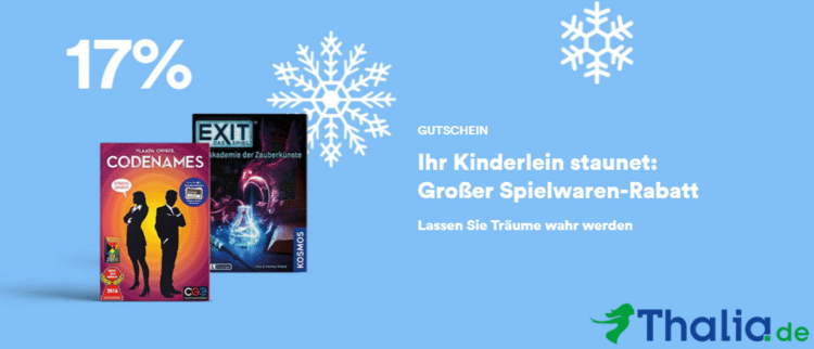 Thalia: 17% Gutschein auf Spielwaren