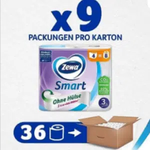 Zewa-Smart-Toilettenpapier-Ohne-Huelse-Grosspackung-Mit-36-Rollen-9-x-4-x-300-Blatt-Amazon-de-Drogerie-Koerperpflege-340x350