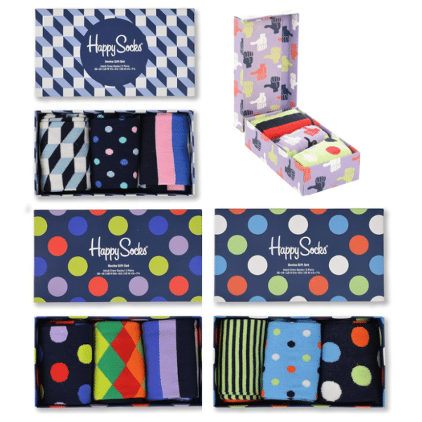 Thumbnail 🧦 Happy Socks 3er-Pack in 3 Varianten für 13,99€ (statt 18€)