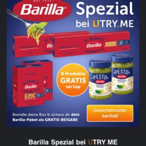 gratis Nudel Pesto Paket von Barilla zu Bestellung bei utryme