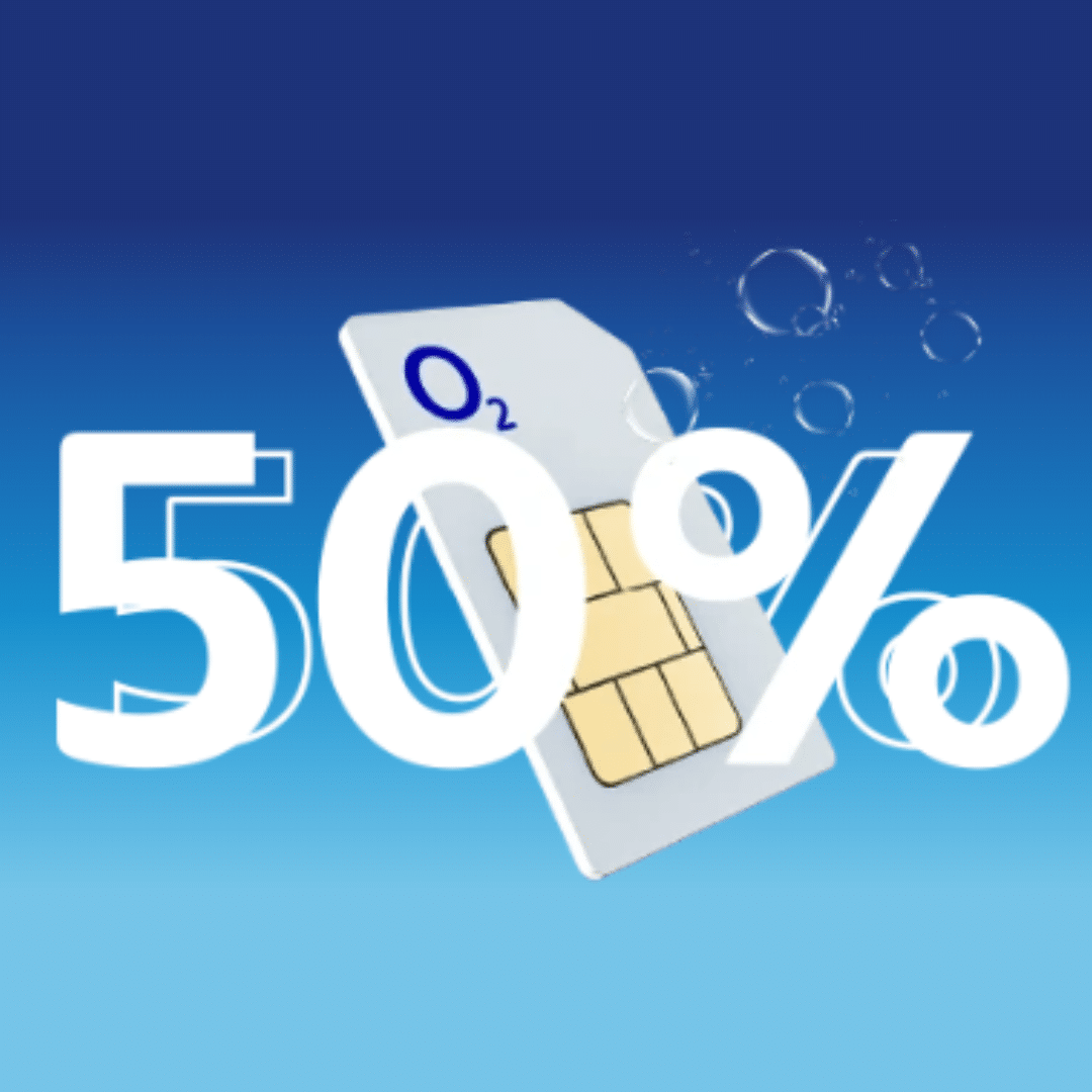 📲 50% Rabatt auf alle originalen Tarife von o2 💥 50GB 5G &amp; LTE Allnet für 17,49€ mit GRATIS-SIMs für Apple Watch, Tablet &amp; Co. + 5GB+/Jahr