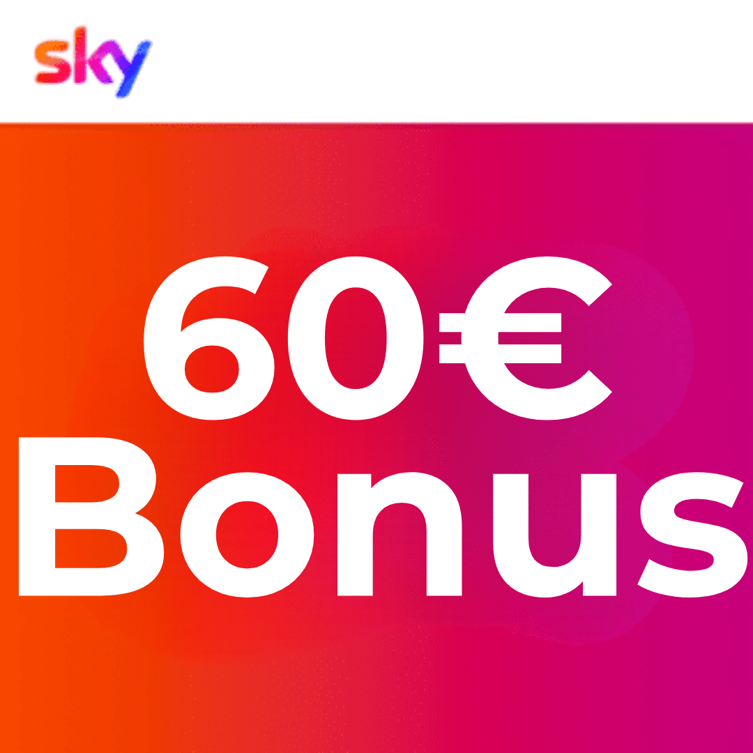 Thumbnail 60€ Bonus auf alle Sky Q Pakete 📺 Serien, Filme, Netflix, Fußball &amp; mehr 🤝 bereits ab 15€/Monat 🎁 0€ Aktivierungsgebühr