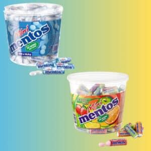 🍬 Mentos Mini Fruit oder Mint - Eimer mit 120 Mini-Rollen