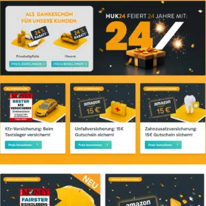 HUK24 wird 24 Jahre alt! 24% Geburtstags Rabatt , PHP &#043; HR