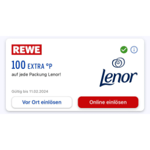 Rewe: Lenor Gel 19WL für effektiv 2,79€ dank 100 Punkte Payback-Coupon