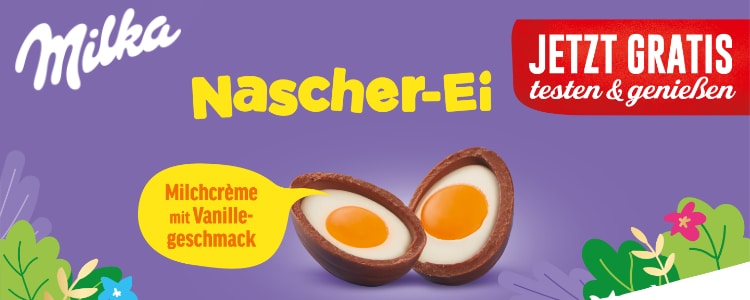 Milka Nascher-Ei gratis testen 