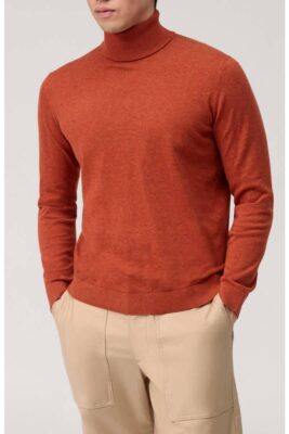 OLYMP CASUAL MODERN FIT HERREN ROLLKRAGENPULLOVER ORANGE