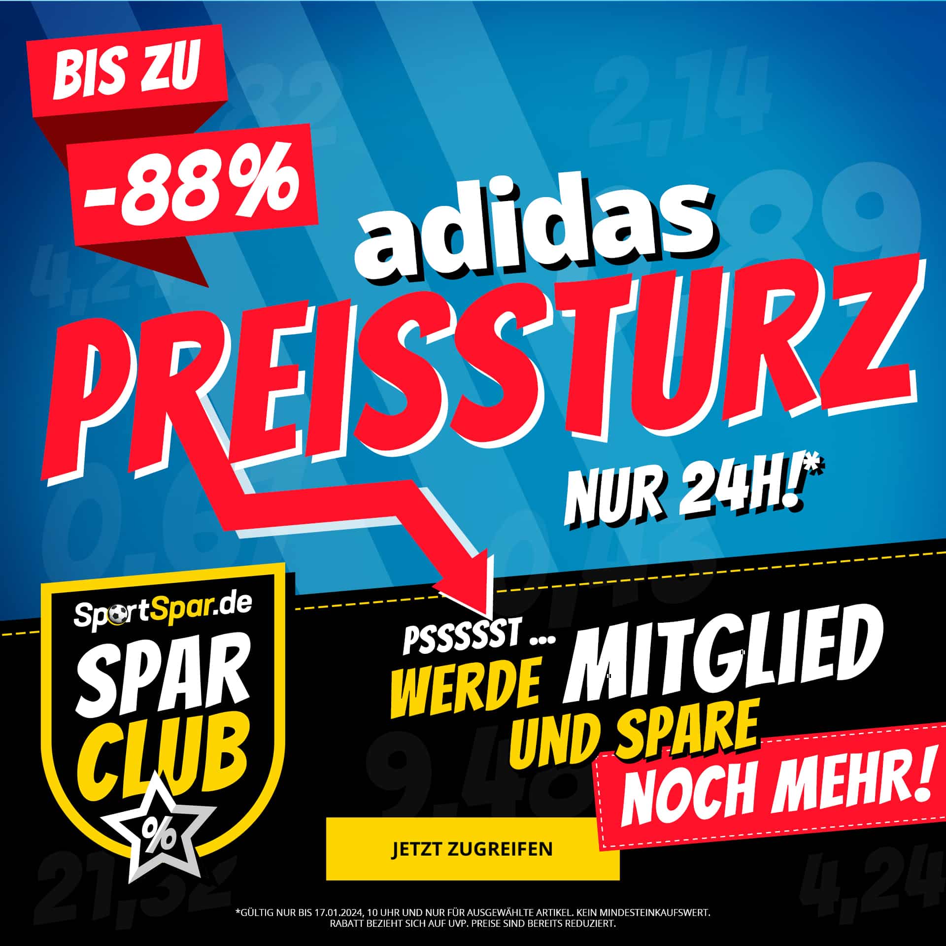 SportSpar adidas Preissturz bis zu 88 Rabatt nur bis 17.01