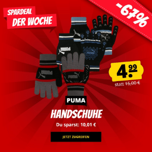 Puma Fundamentals Winter-Handschuhe in versch. Farben für 8,94€