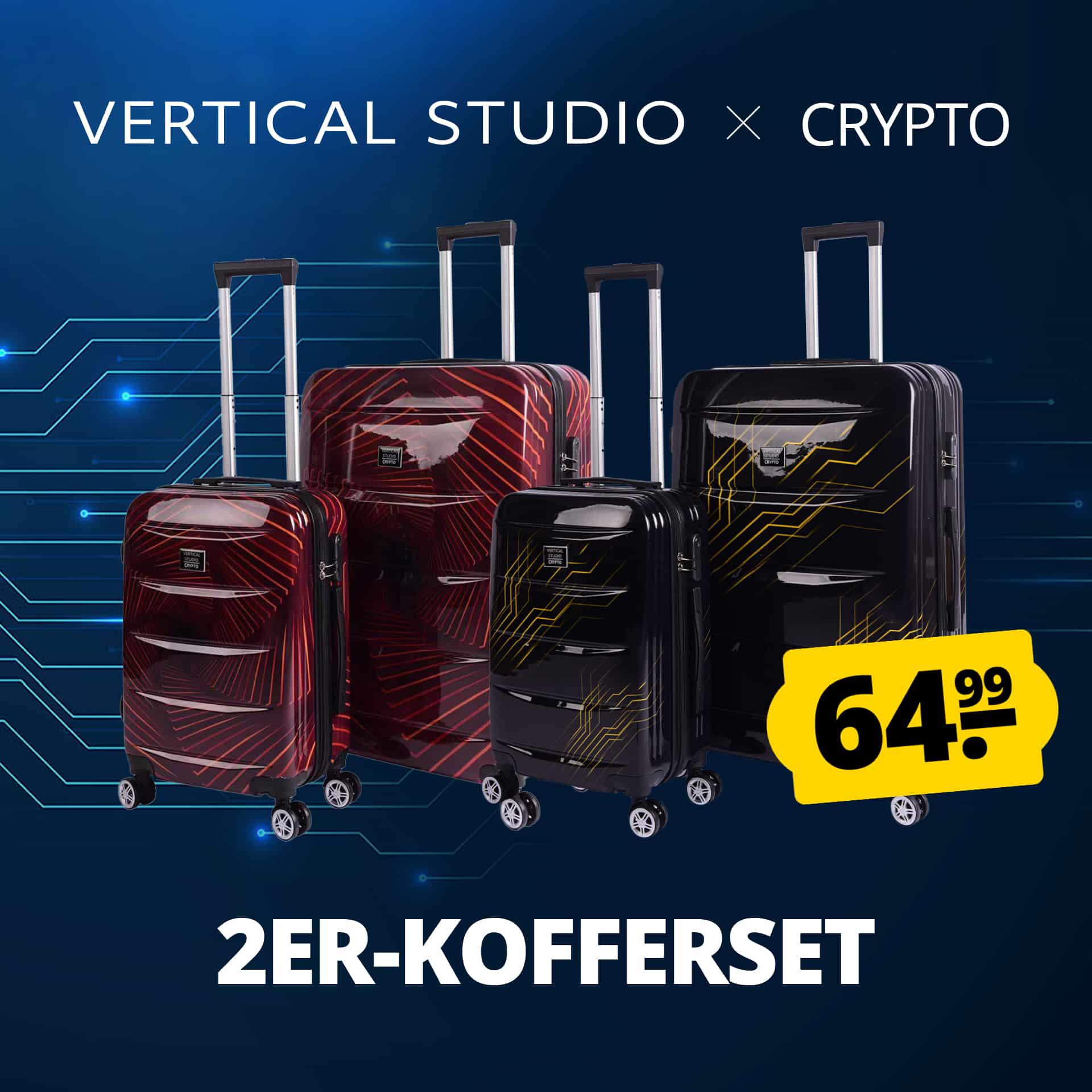 VERTICAL STUDIO Reiseprodukte im Sale z.B. CRYPTO "Bull Run" Koffer 2er-Set für 64,99€