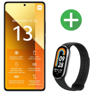 🚀 Xiaomi Redmi Note 13 5G (256GB) für 1€ + Gratis Xiaomi Smart Band 8 + 13GB LTE Allnet für 12,99€ pro Monat + 30€ Wechselbonus (Super Select M im o2-Netz)