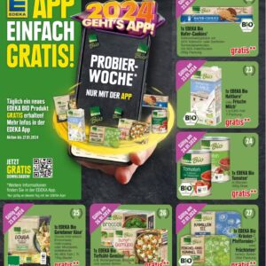 Edeka Südbayern: In KW 4 jeden Tag einen Gratisartikel ab 5 € Einkauf